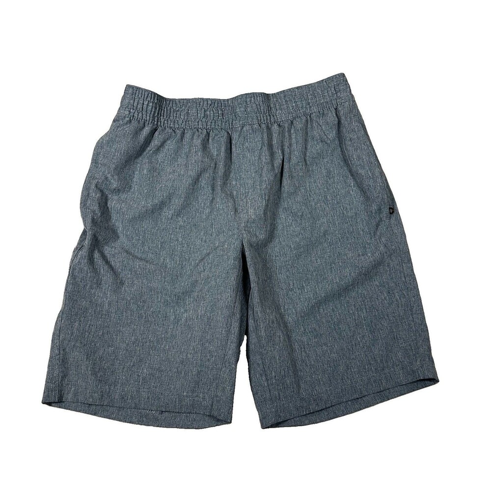 George Men Shorts Medium 32 34 Blue Heather Stretch Hybrid Workout Gym Athletic